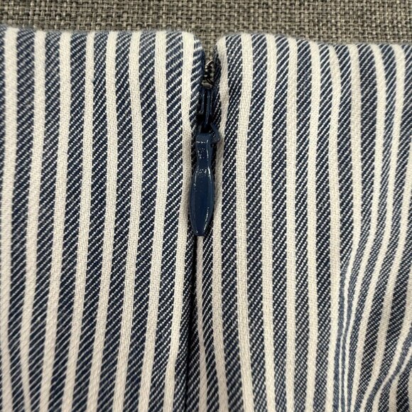 Lane Bryant Straight Pencil Skirt Striped Size 20 Cotton Blend Navy & Off White - Picture 10 of 12